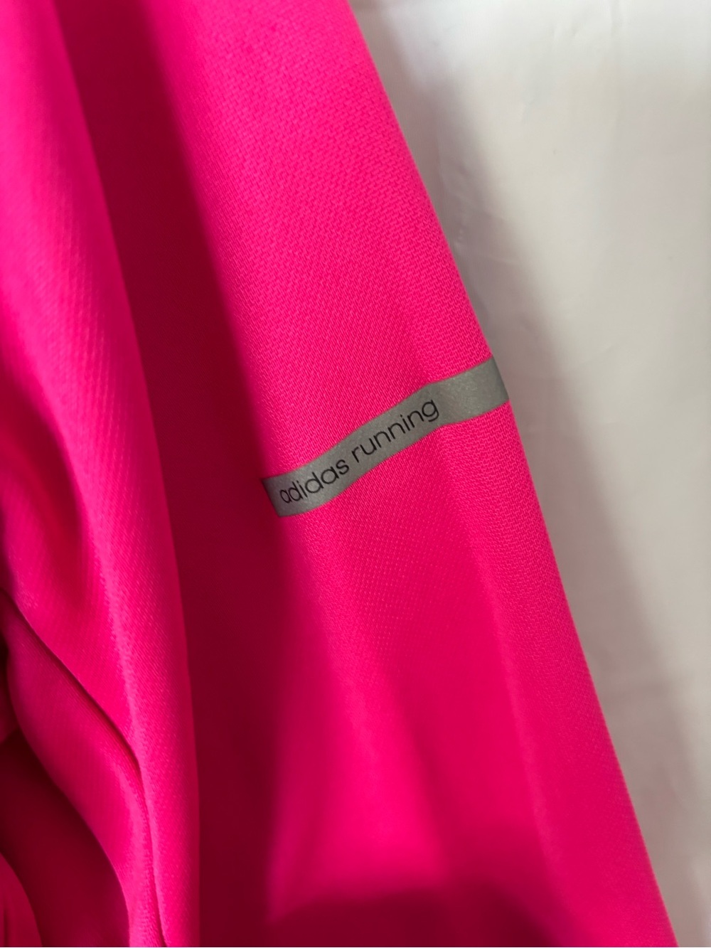 Addias Pink Boston Marathon 2016 Quarter-Zip Training Jacket SZ L Worn 1X - Picture 10 of 14